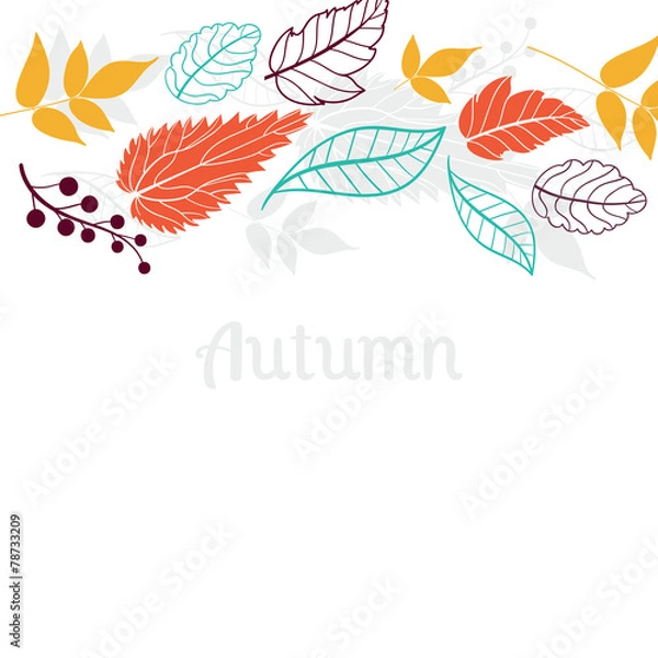 Fototapeta Autumn falling leaves background.Can be used for wallpaper