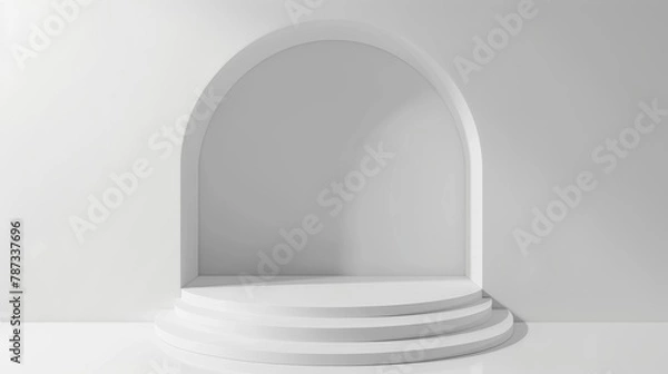 Obraz White Shelf on White Wall