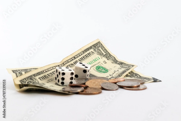 Obraz Gamble and Risk Throwing the Dice