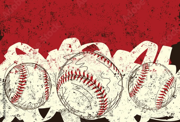 Obraz Trzy piłki do baseballu