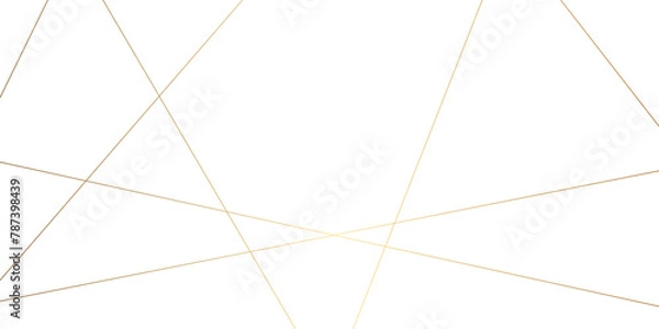 Fototapeta Seamless luxury geometric premium golden random chaotic lines on transparent background. Luxury banner presentation gold line vector, illustration.