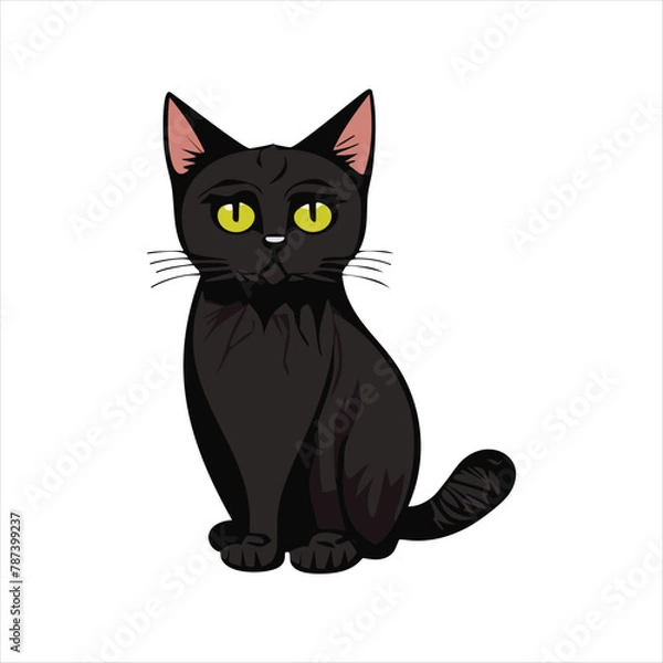Obraz cat vector with a white background for logo, icon, tattoos, and graphic resources