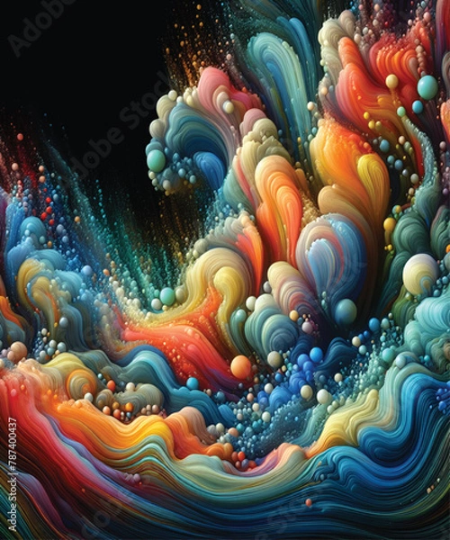 Obraz Fluid Organic Bubbles