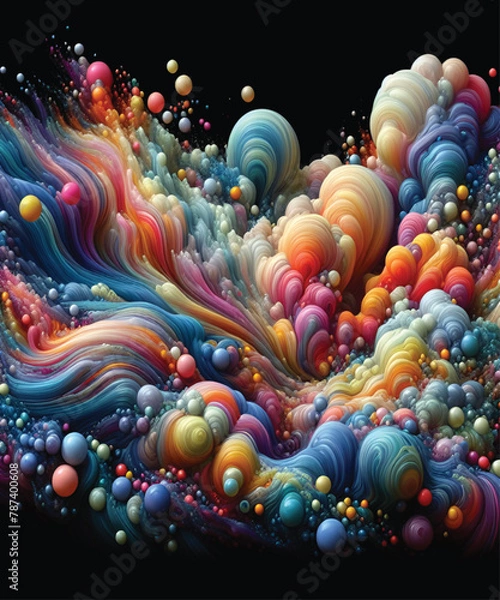 Obraz Fluid Organic Bubbles