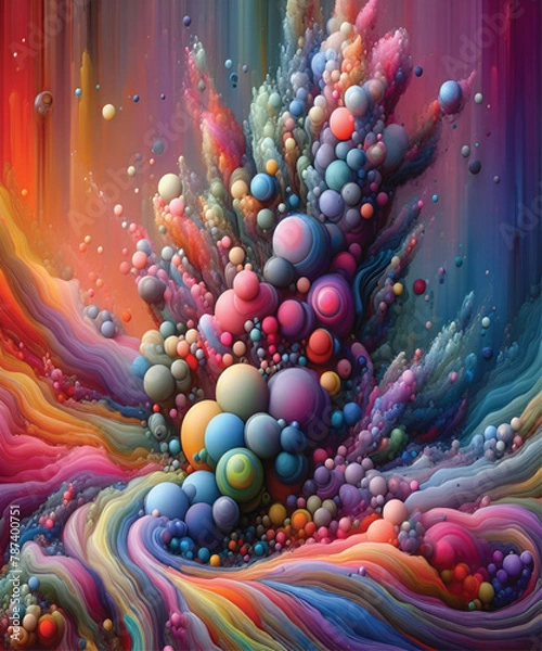 Obraz Fluid Organic Bubbles