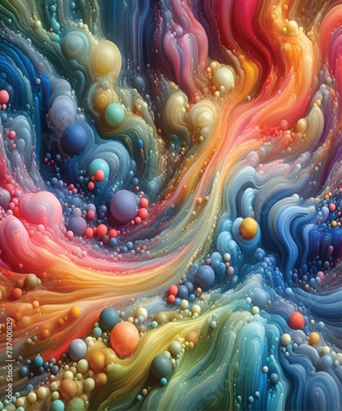 Obraz Fluid Organic Bubbles