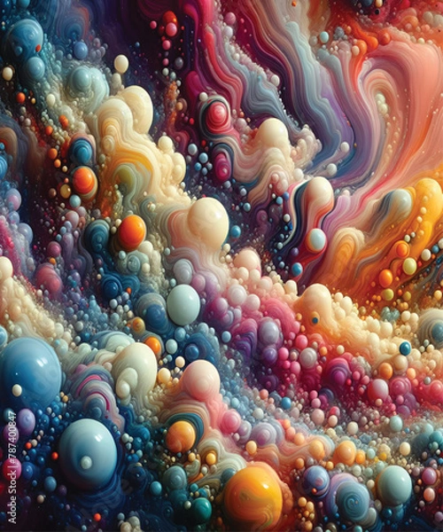 Obraz Fluid Organic Bubbles