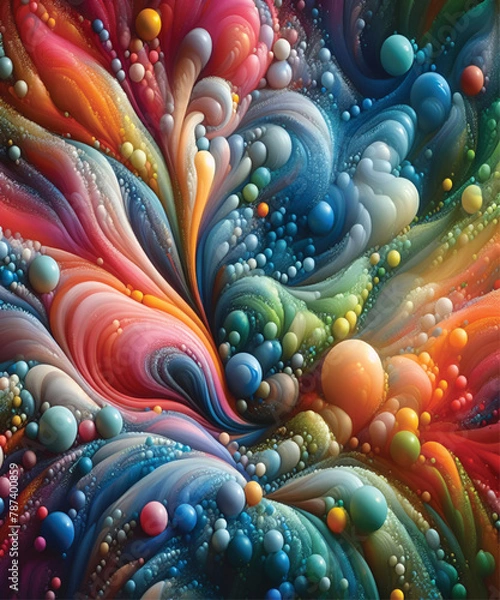 Obraz Fluid Organic Bubbles