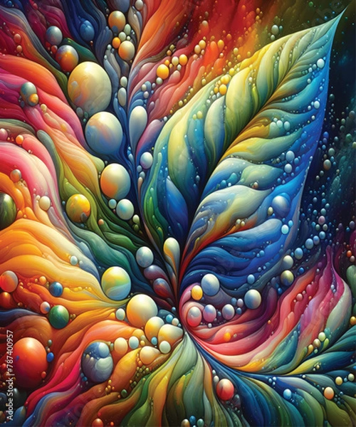 Obraz Fluid Organic Bubbles