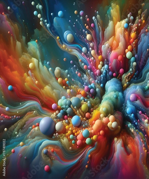 Obraz Fluid Organic Bubbles