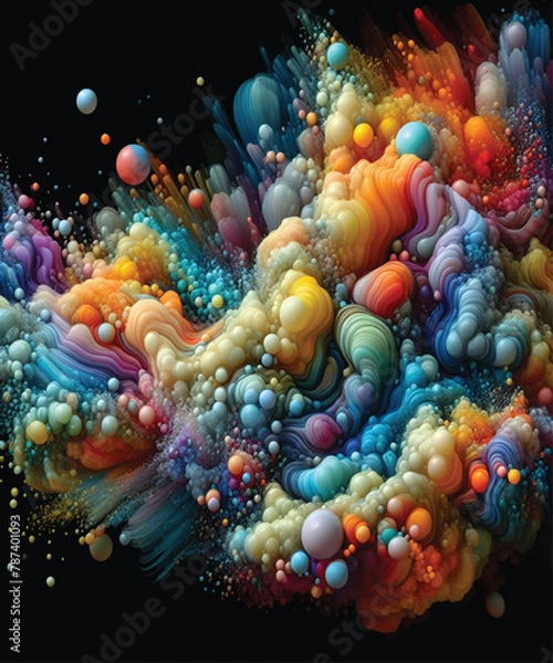 Obraz Fluid Organic Bubbles