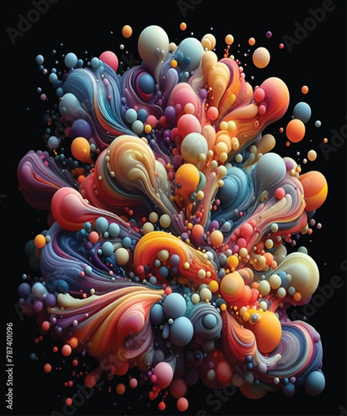 Obraz Fluid Organic Bubbles