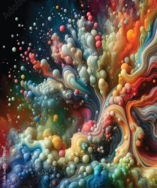 Obraz Fluid Organic Bubbles