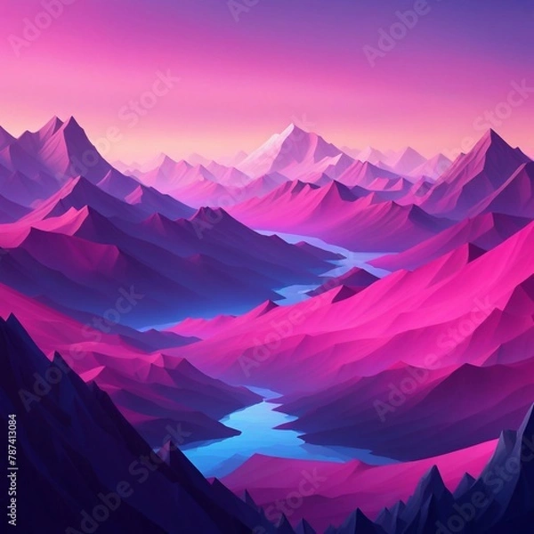 Obraz sunset in mountains