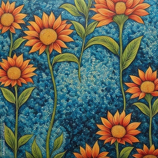 Obraz seamless pattern with flowers