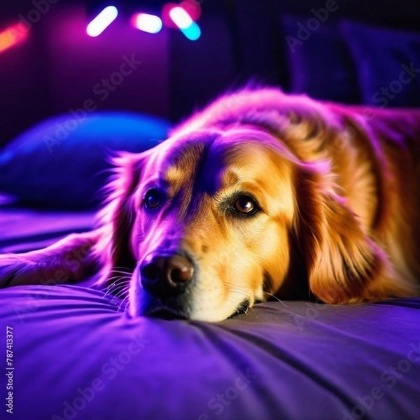 Obraz dog on the couch