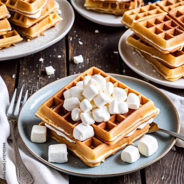 Obraz waffles with chocolate