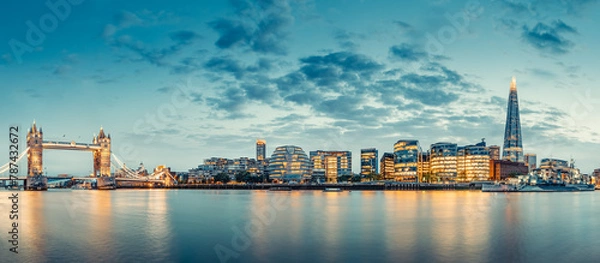 Obraz panoramę Londynu po zachodzie słońca