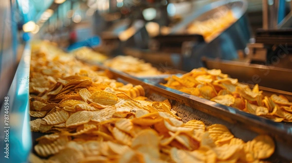 Obraz The production of chips at the factory