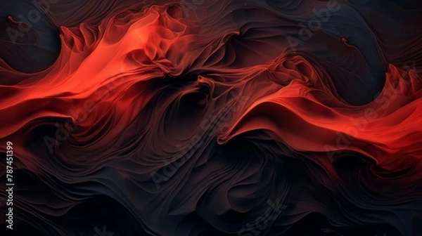 Fototapeta Sophisticated wallpaper displaying a rich, textured fabric design, created using advanced digital illustration techniques
