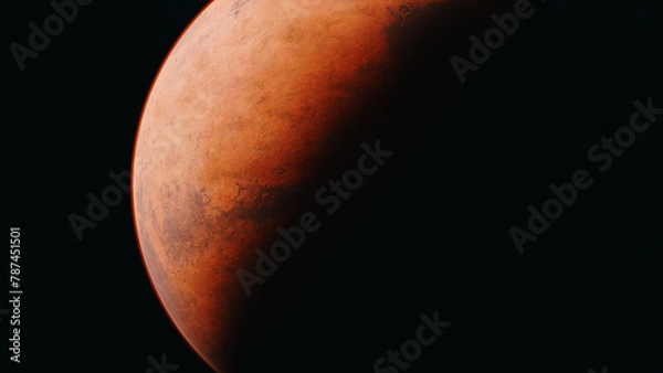 Obraz The planet Mars. Universe and planet. 3D-Rendering.