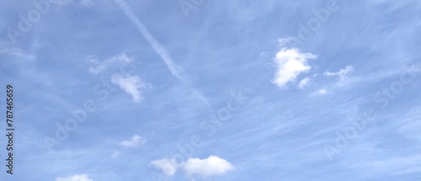 Obraz Blue sky with white clouds in the sky
