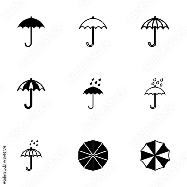 Fototapeta Vector umbrella icon set