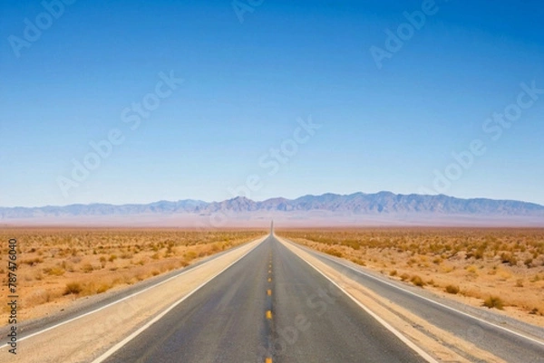 Fototapeta Empty Highway Through the Desert