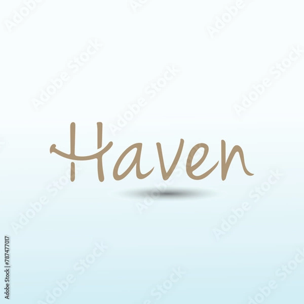 Obraz Word Haven vector logo design