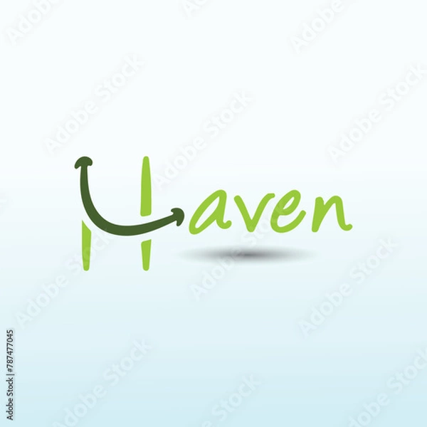 Obraz Word Haven vector logo design