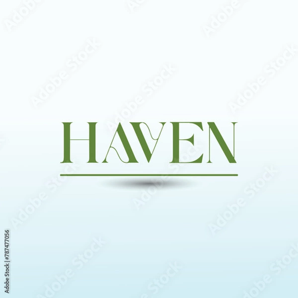 Obraz Word Haven vector logo design