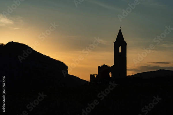 Fototapeta church in sunset