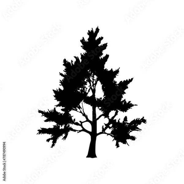 Fototapeta Tree Silhouette Vector Clipart.