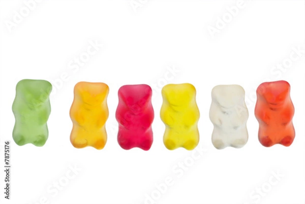 Obraz gummy bears isolated on white