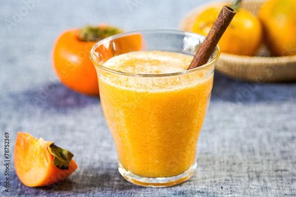 Obraz Persimmon with orange smoothie