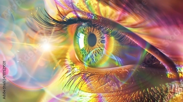 Fototapeta Clairvoyant Third Eye Chakra Activation (Generative AI)