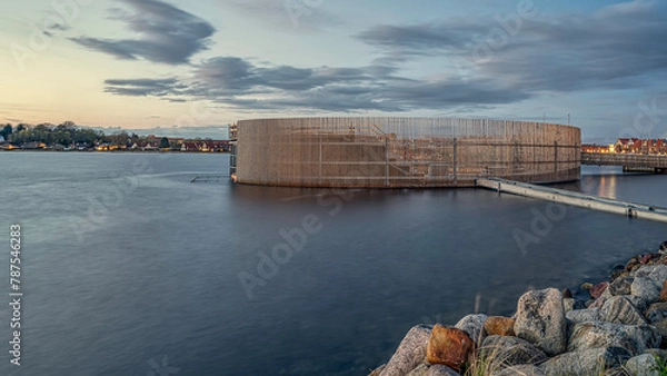 Fototapeta Harbour bath in the port of Frederikssund