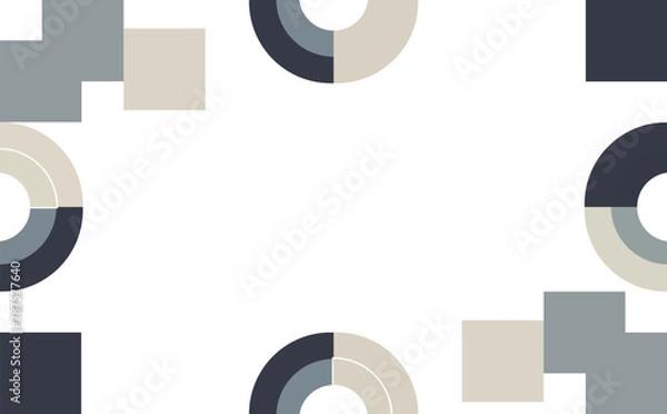Obraz 四角と丸の背景