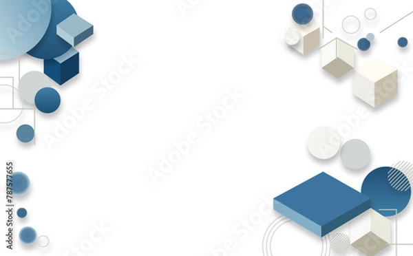 Obraz 立体的でシンプルな背景