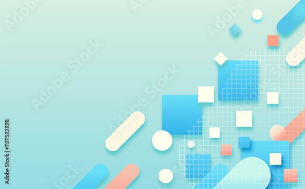 Obraz 四角と線の背景