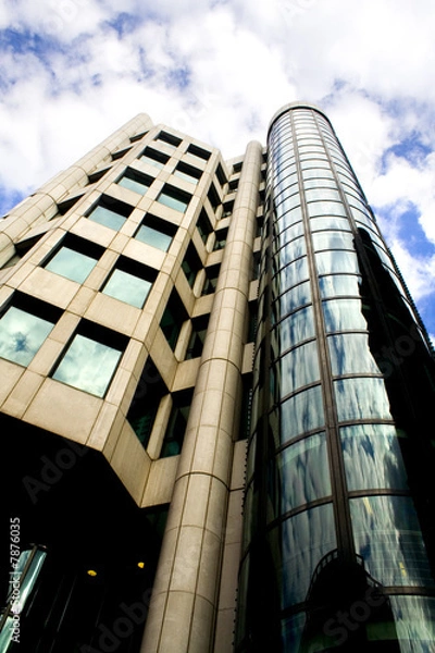 Fototapeta Concrete and Glass Tower Building