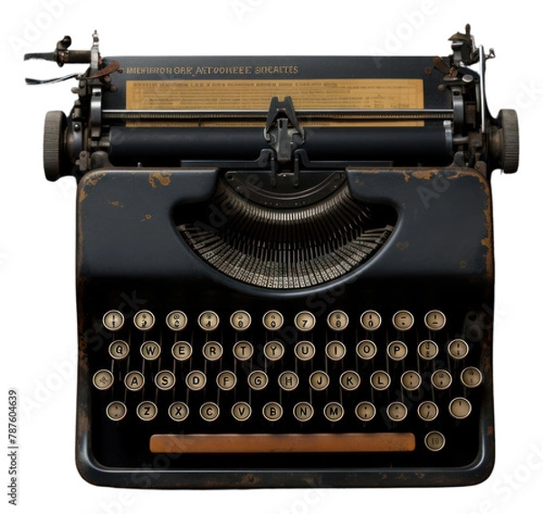 Fototapeta PNG  Typewriter text correspondence electronics.