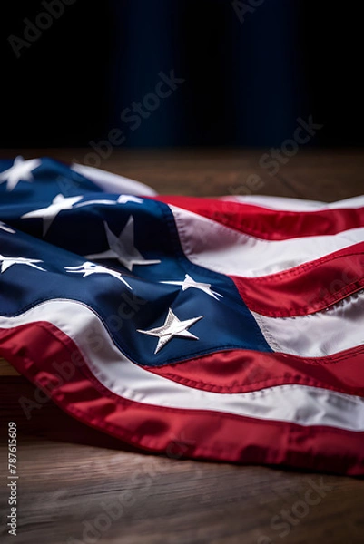 Obraz American flag folded