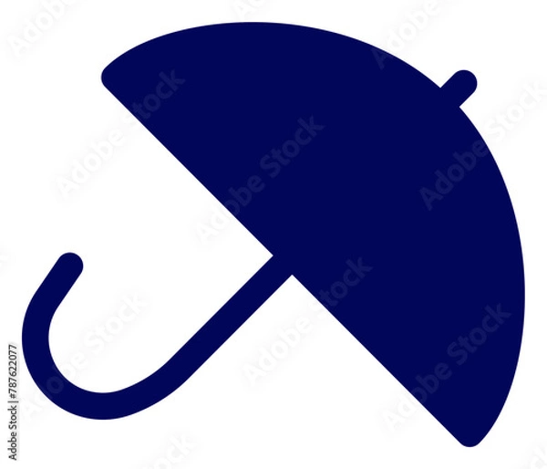 Obraz シンプルなお天気のアイコン　ネイビーの線　雨