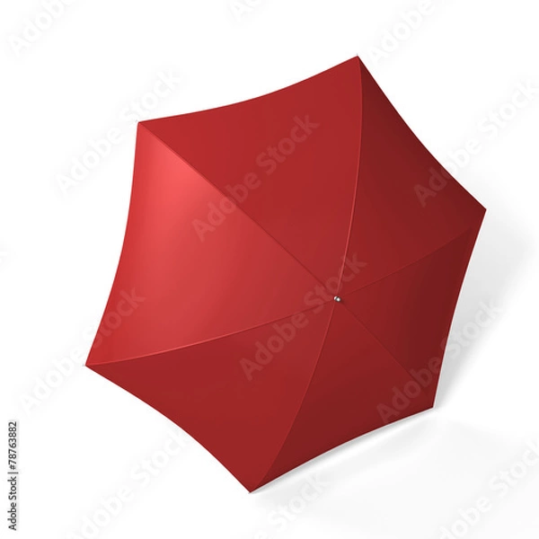 Obraz Red umbrella isolated over white