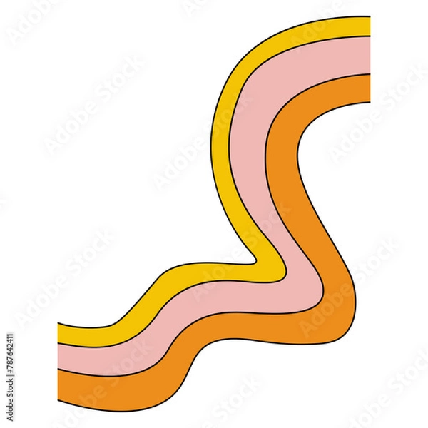 Fototapeta Psychedelic Retro Rainbow