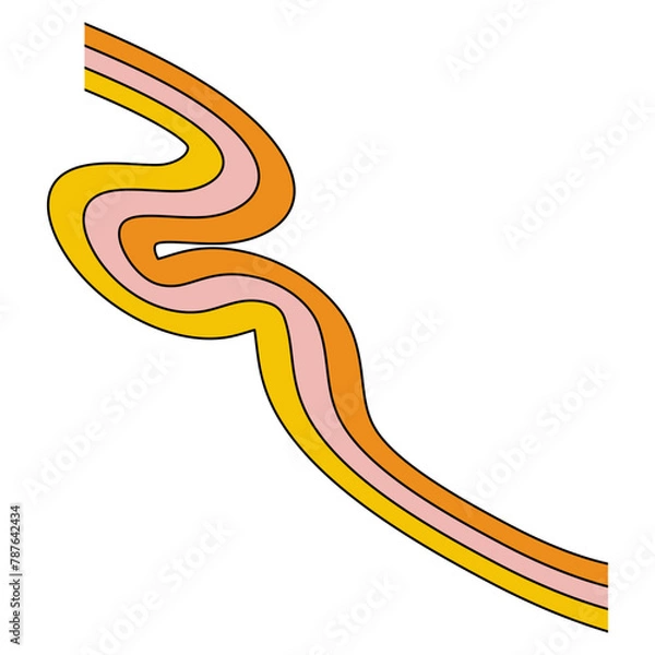 Fototapeta Psychedelic Retro Rainbow