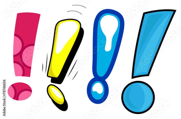Fototapeta Exclamation Mark Set
