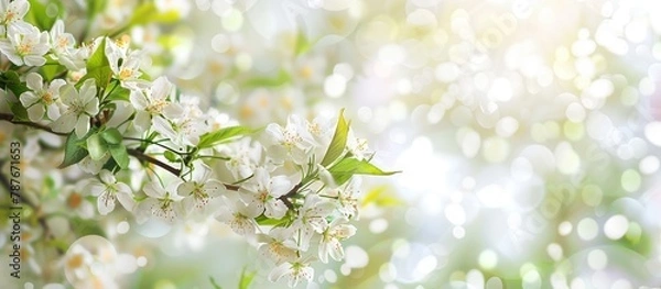 Fototapeta Fresh spring background isolated against a white backdrop