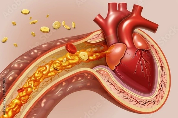 Obraz Human Artery and Cholesterol Concept